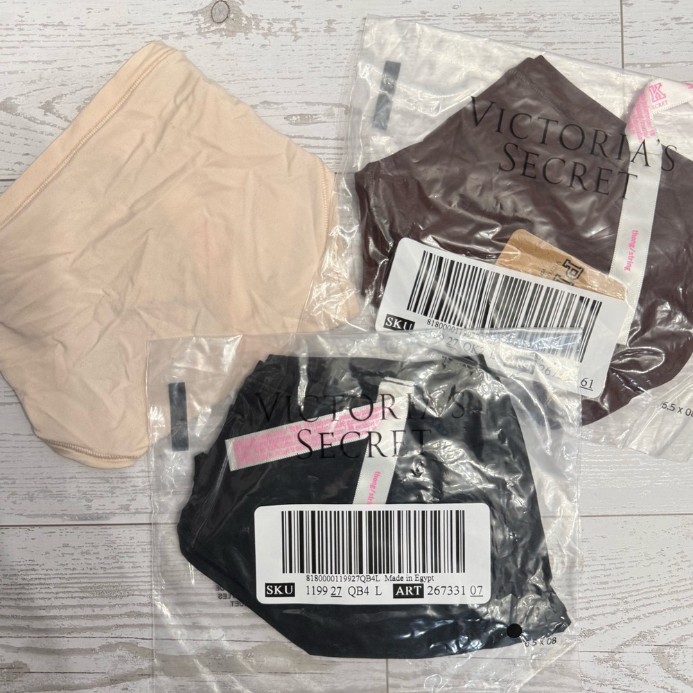 PINK Victoria's Secret Trio Panty Set -SUPERSOFT THONG L